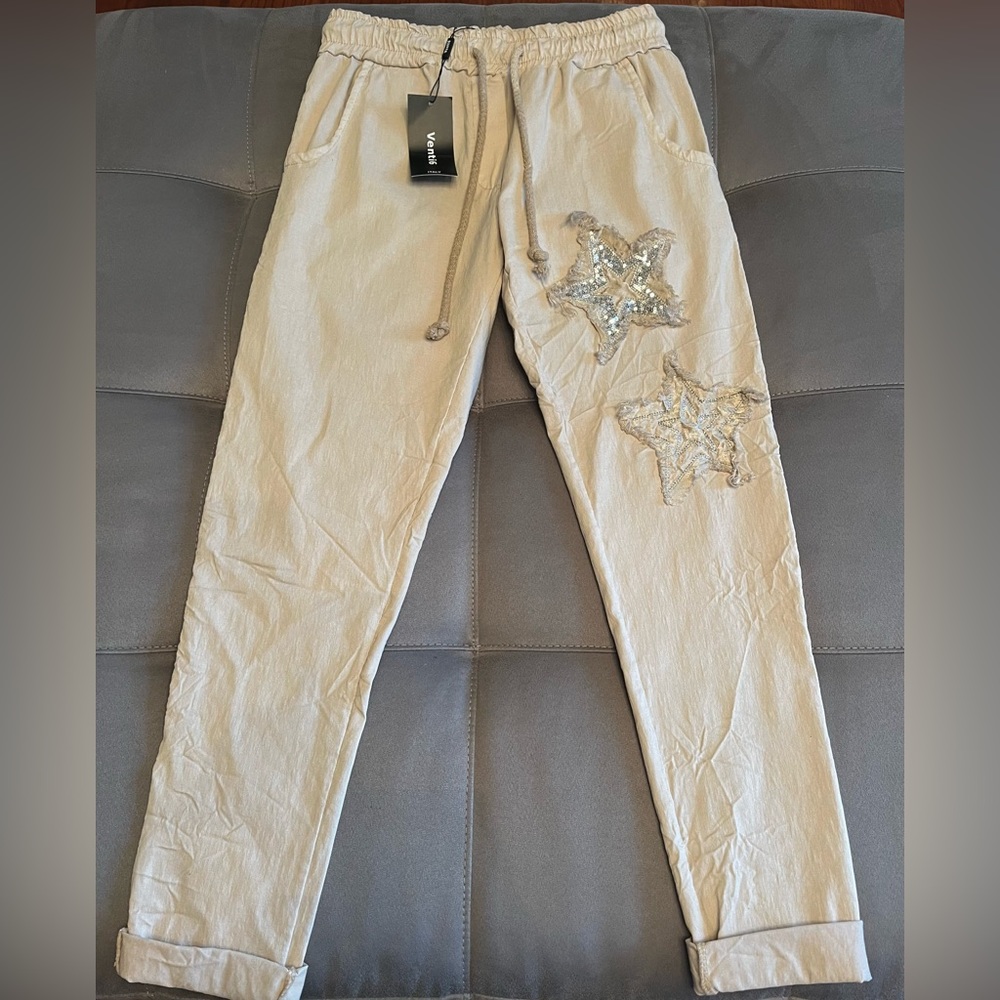 Venti6 Sequence Star Crinkle Joggers; not worn